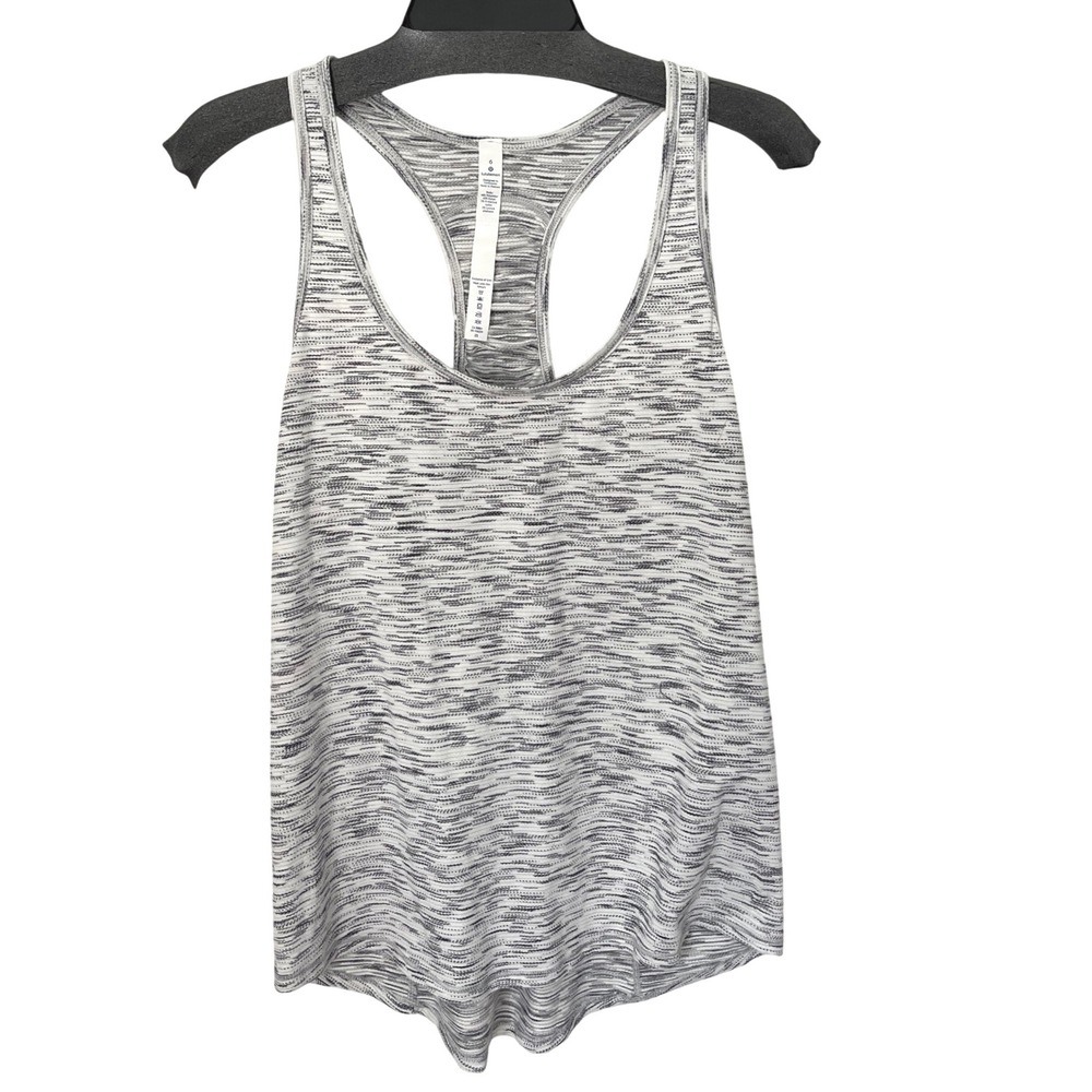 Lululemon Racerback Tank Top Women's Size 6 Heathered Gray Athletic Workout